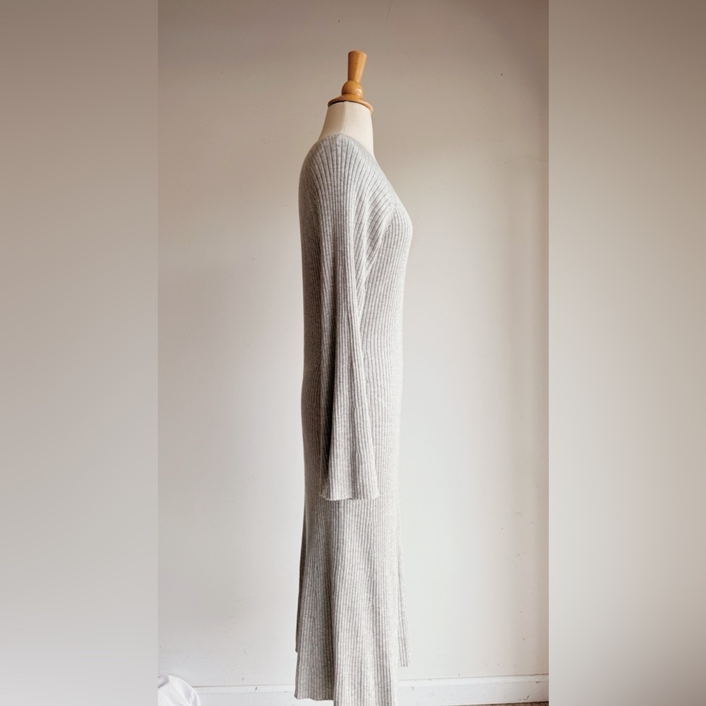 đź©¶ NWT J.Crew Gray Ribbed Silk Blend Sweater Dress Medium - Picture 7 of 11